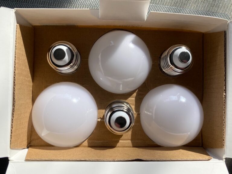 Ampoules rangées dans leur carton de livraison
