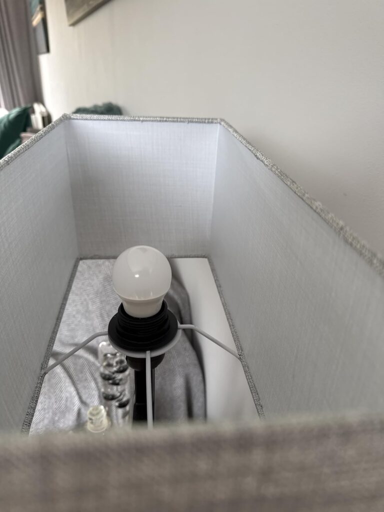 Ampoule LED sphérique dans son abat-jour