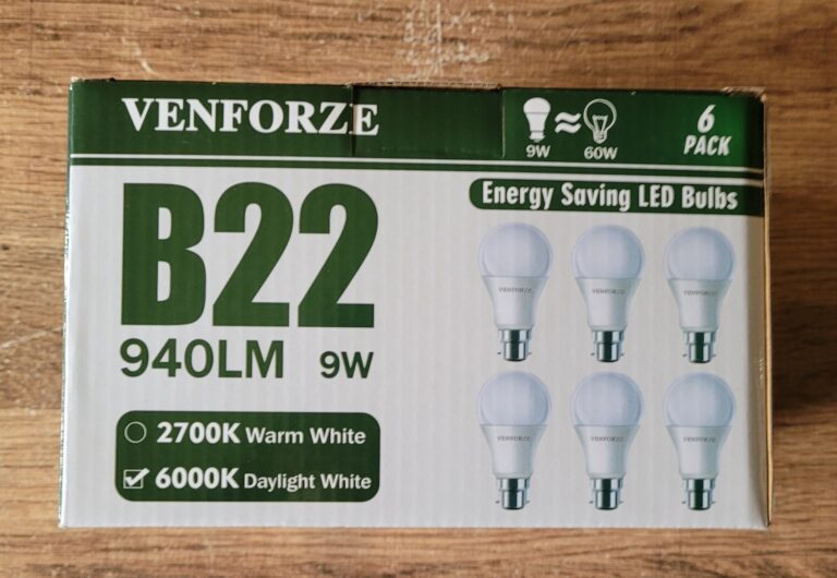 Boîte de 6 ampoules LED Venforze B22