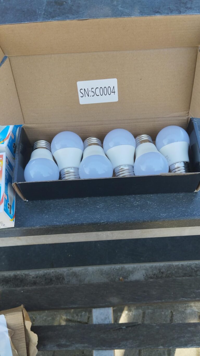 Lot de six ampoules LED E27 dans leur emballage