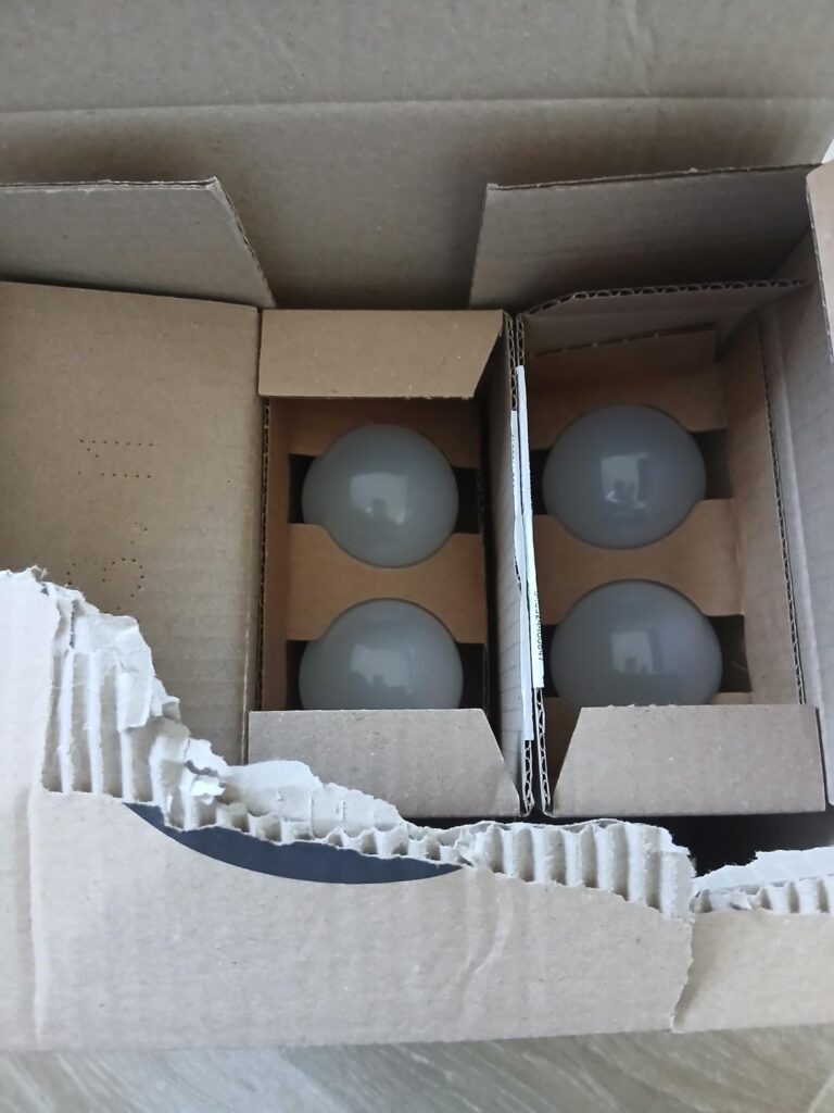 Ampoules LED dans leur emballage carton