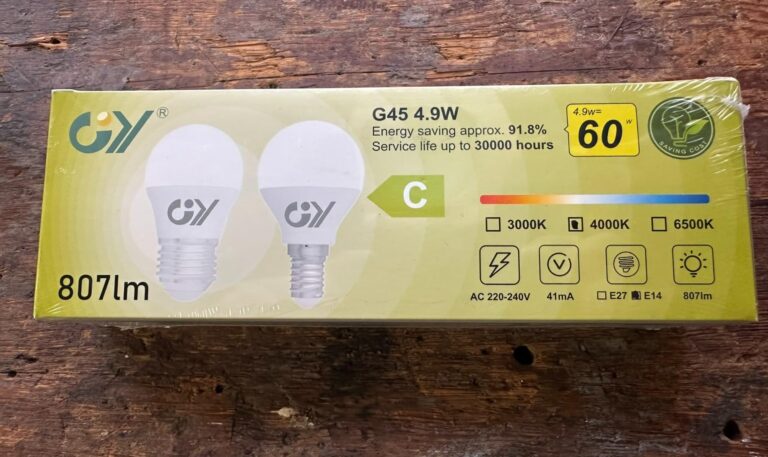 Emballage d'ampoules LED GY G45