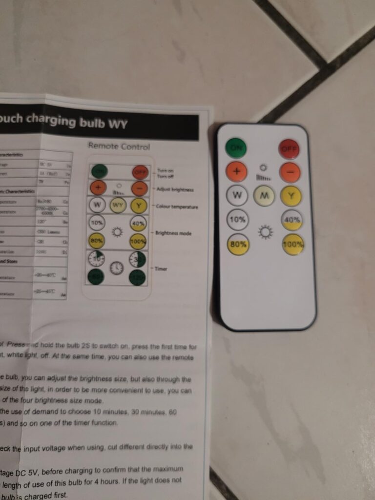 Télécommande et notice du produit