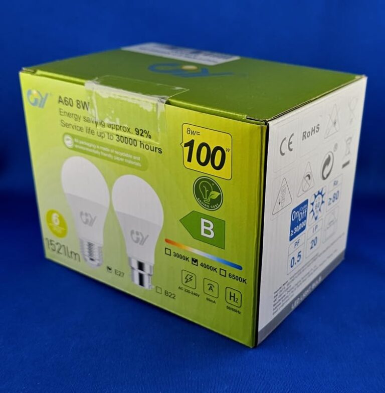 Boîte d'emballage des ampoules LED GY A60 8W
