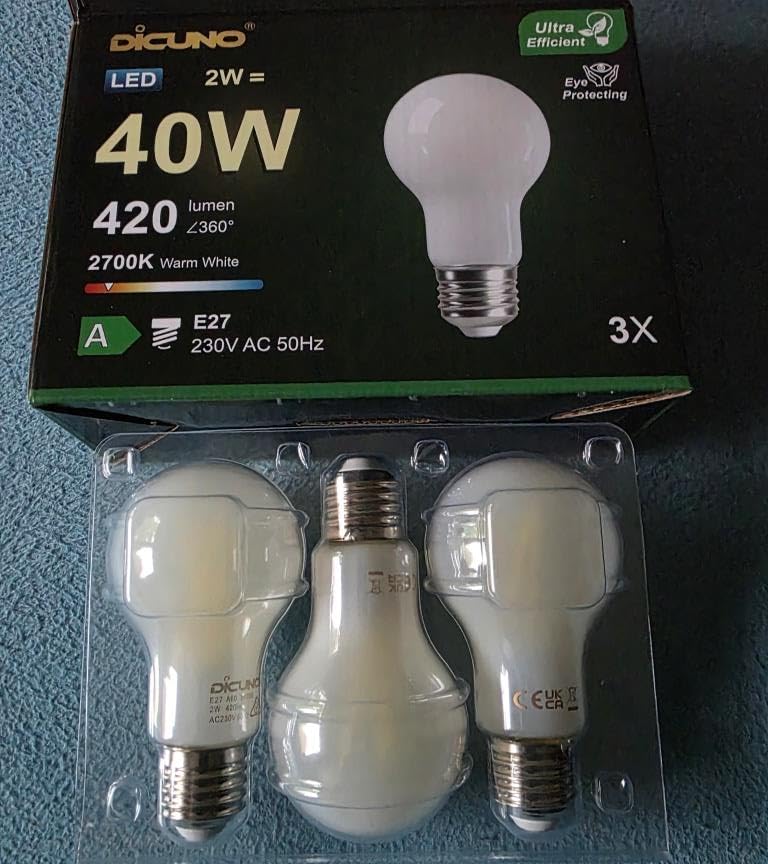 Lot de 3 ampoules DiCUNO dans leur coque plastique avec boîte